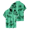 thumbnail image 2 of Camisas Hombre Camiseta de hombre informal con diseño de moda superior con estampado de calle al libre con estampado 3d de árbol de (Green, XXS), 2 of 4