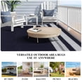 thumbnail image 4 of 8x10 Outdoor Rug – Waterproof Reversible Plastic Straw Mat – Modern Border – RV, Patio, Camping, Balcony, Deck, Backyard & Porch – Indoor/Outdoor, Navy and White, 4 of 9