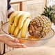 thumbnail image 5 of Bandeja de frutas de vidrio con borde dorado de 2 piezas for el hogar, sala de estar, mesa de centro, bandeja de frutas de estilo moderno y ligero, bandeja de frutas secas, 5 of 6