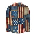 thumbnail image 5 of Cavosen Funny T Shirts for Women Long Sleeve Lapel Dressy Patriotic Tee Red White and Blue Button Down Graphic Shirt Summer Basic Tops, 5 of 5
