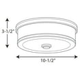 thumbnail image 2 of Progress Lighting Bezel Collection 1-Light LED Flush Mount, Brushed Nickel, Etched White Glass Shade, 2 of 3