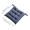 thumbnail image 2 of Soft Velvet Chair Pads with Ties Comfy Solid Seat Pad Cushion Non-Slip Dining Chair Cushions for Kitchen Chairs, Office Chairs, Hardwood Floors (Coffee, 16"x16"), 2 of 4
