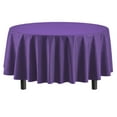 thumbnail image 5 of Exquisite 84" Round Tablecloth Cover - Purple Disposable Plastic Tablecloth - Heavy Duty Premium Plastic Disposable Table Cloth Round, 1 count, 5 of 7