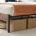 thumbnail image 4 of VECELO 3-piece Bedroom Set, Metal and Wood Platform Bed and Set of 2 Square Nightstand, Full Size, 4 of 9