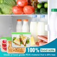thumbnail image 3 of Sustainable Food Storage Bag Reusable Transparent Fresh-keeping Bag Double Zipper Sealed Bag Leakproof Sandwich Bag Washable Food Storage Container, 3 of 8