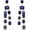 Blue-Gold Plated, variant on Vintage Rectangle Teardrop Chandelier Earrings, Art Deco Wedding Austrian Crystal Drop Dangle Earrings for Women Party Prom[m8743]