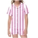 thumbnail image 1 of Odeerbi 2-12 Años Niños Niñas Pijama de Verano de Satén Con Solapa de Muesca Camisas de Manga Corta Pantalones Cortos Conjunto de Dos Piezas de Pijama, 1 of 6