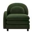 thumbnail image 3 of Vitoria Curved Sofa LSF Teddy Fabric W/Pillow -Green, 3 of 5