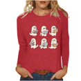 thumbnail image 2 of JOANKDMI Fall Tops for Women Long Sleeve Halloween Graphic T Shirts Bookish Ghost Print Casual Crewneck Pullover Vintage Tees Funny Autumn Holiday Shirts, 2 of 7