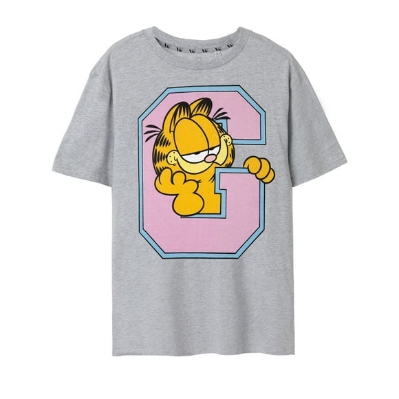 Garfield T-Shirt à Manches Courtes Gris pour Hommes