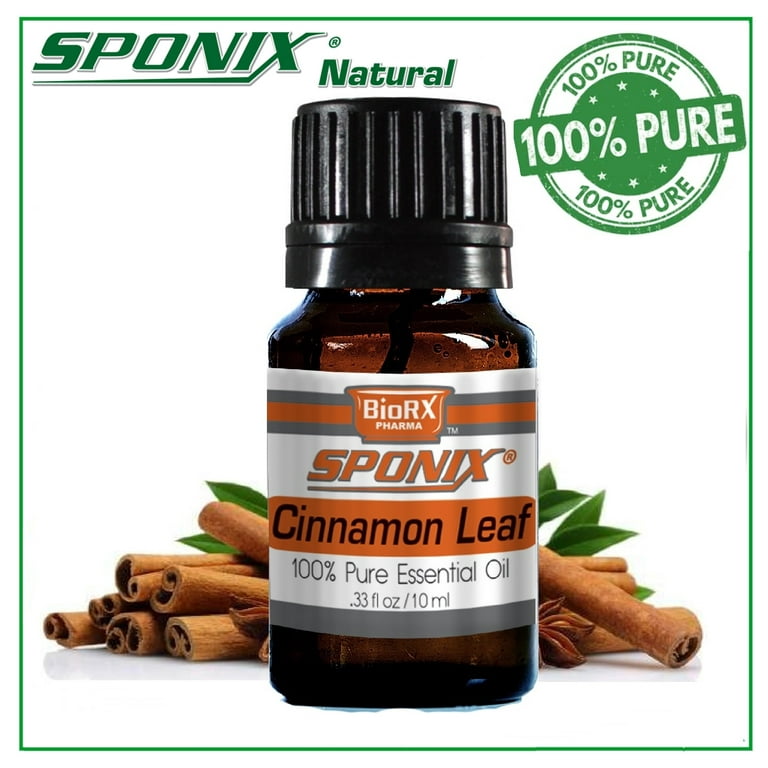 Cinnamon Leaf Essential Oil 10 mL Aromatherapy Made with 100% Pure  Therapeutic Grade Essential Oils by Sponix 