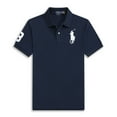 thumbnail image 1 of Short Sleeve Polo Shirt Men's Loose Plus Size Lapel Solid Color Cotton Embroidered Shirt, 1 of 3