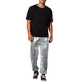 thumbnail image 2 of INSPIRE CHIC Sequin Pants for Men's Sparkly Disco Costume Elastic Waist Shiny Metallic Joggers 34 Silver, 2 of 6