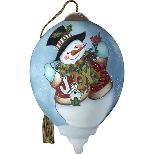 Ne'Qwa Christmas Joy Snowman with Joy Sign Ornament 7201116