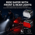 thumbnail image 5 of NIUTA® Bike Lights for Night Riding, USB-C Rechargeable Bike Lights Front and Back Set, Super Bright Bicycle Light Set with Battery Display, 6+4 Modes, Water-Resistant Cycling Lights for Road, MTB &, 5 of 7