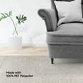 thumbnail image 4 of Furnishmyplace Modern Plush Solid Color Rug - Pet Friendly, Made in USA, Off White Area Rugs 4' x 5', 4 of 12
