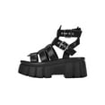 thumbnail image 4 of READYSALTED Women's Chunky Goth Platform Sandals Buckle Ankle Strap Gladiator Sandals Block Heel(Black,Size 8), 4 of 9