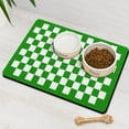 thumbnail image 3 of Dog Feeding Mat, Dog Mat for Food and Water, Pet Dog Cat Bowl Mat, Non-Slip Super Absorbent Cat Feeding Mat with Green Checkered Plaid,16inx24in, 3 of 7