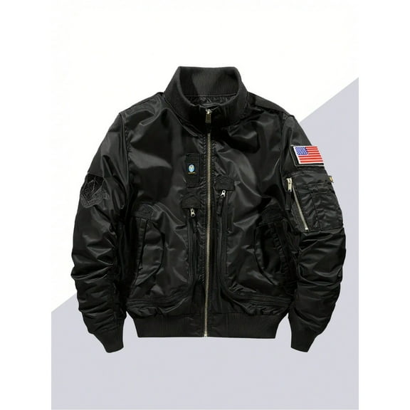 Men's new loose jackets, spring and autumn bomber jackets, cropped tactical stand-up collar baseball jackets
