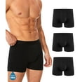 thumbnail image 1 of Ropa interior para incontinencia YESWEL para hombre, lavable, paquete de 3 unidades, color negro, 1 of 6