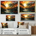 thumbnail image 4 of Designart "Mosaic of Orange Palms A Unique Perspective VI" Beach Floater Framed Wall Decor, 4 of 7