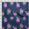 thumbnail image 3 of oneOone Polyester Lycra Fabric Chevron|Watercolor Leaves & Peony Floral_Printed Craft Fabric BTY 56 Inch Wide, 3 of 4