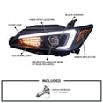 thumbnail image 4 of Spec-D Tuning Black Projector Headlights W/ LED Signal & LED Strip Compatible with 2011-2013 Scion tC, Left + Right Pair Headlamps Assembly, 4 of 6