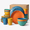 Multicolor, variant on Homienly 16PCS Wheat Straw Dishes Set for 4, Reusable Plastic Plate & Bowl Set with Cups, Lightweight Unbreakable Durable Dinnerware, Microwave & Dishwasher Safe, Stackable Dorm,Camping,Multi
