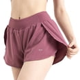 thumbnail image 1 of Women 2 in 1 Running Shorts Quick-Dry Sport Active Workout, 1 of 6