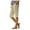 Khaki-A, variant on QHFBli Straight Leg Linen Pants for Women Elastic Waist Wide Leg Crop Pants Loose Women Linen Pants Beach Flowy Pants Capri Pants