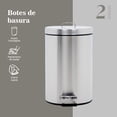 thumbnail image 3 of Set Botes de Basura 7 y 12 Litros Acero Inox C/Pedal Cocina ColorHome COLORBIN7, COLORBIN12, 3 of 7
