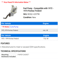 thumbnail image 2 of Fuel Pump - Compatible with 1972 - 1974 Pontiac Firebird 1973, 2 of 2