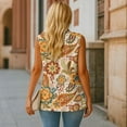 thumbnail image 5 of Uorisanigo Hippie Flower Women's Vest Suit with Pockets Open Front Sleeveless Womens Waistcoat Vest Size S Button Front Vests Top Dressy, 5 of 7