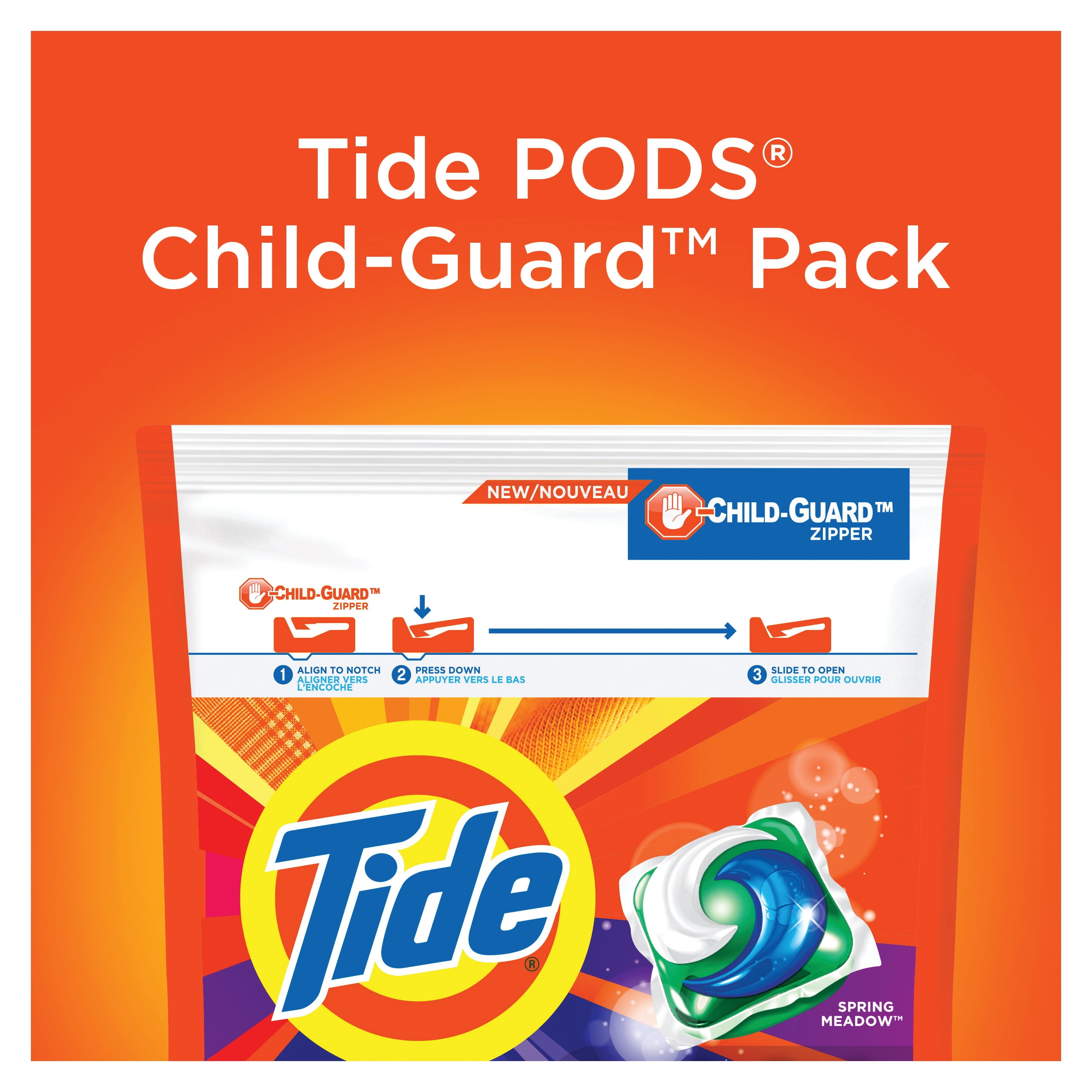 Tide 93127 Laundry Detergent Pods - Spring Meadow (35-Piece/Pack 4-Pack/Carton) - 3