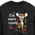 thumbnail image 3 of Disney Bambi - Christmas - I'm Snow Cute Roses - Toddler & Youth Long Sleeve Graphic T-Shirt, 3 of 5