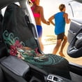 thumbnail image 2 of KUIFORTI Waterproof Car Seat Towel Cover, for Gym Workout Beach Hiking, Non-Slip Washable Universal Fit, Fits Cars, SUVs, Trucks, Turtle Floral Print Front Seat Protector, 2 of 7