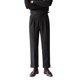 thumbnail image 2 of Pantalones largos de moda para hombre, casuales, de color sólido, con bolsillos y cremallera, cintura elástica, de poliéster., 2 of 7