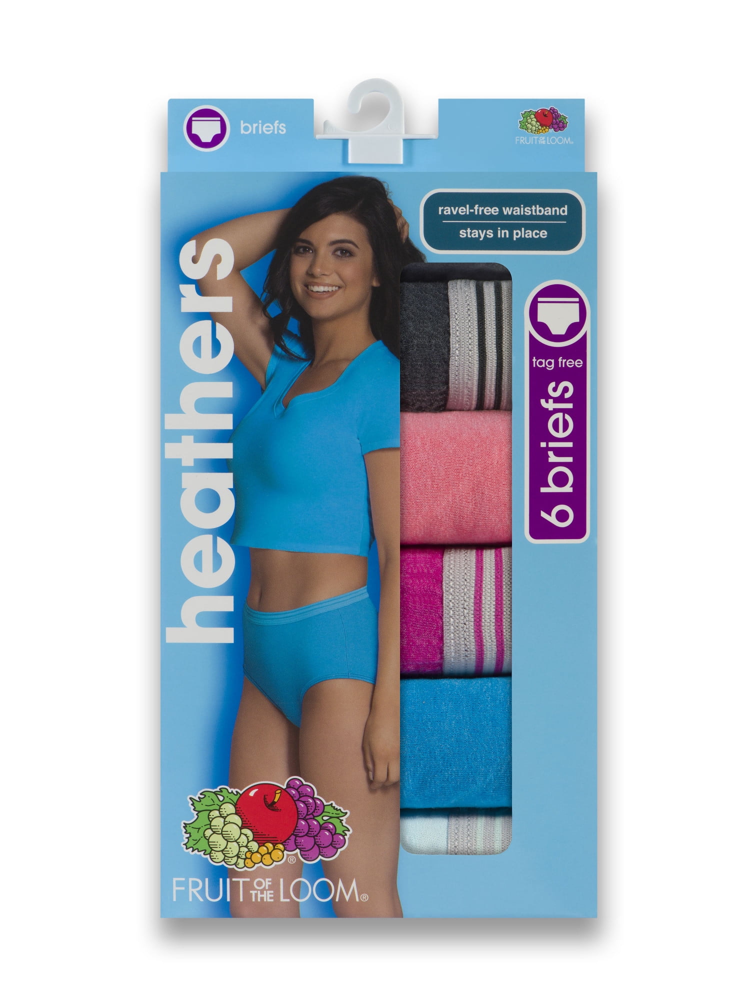 Fruit of the Loom Women's Heather Brief, 6 Pack