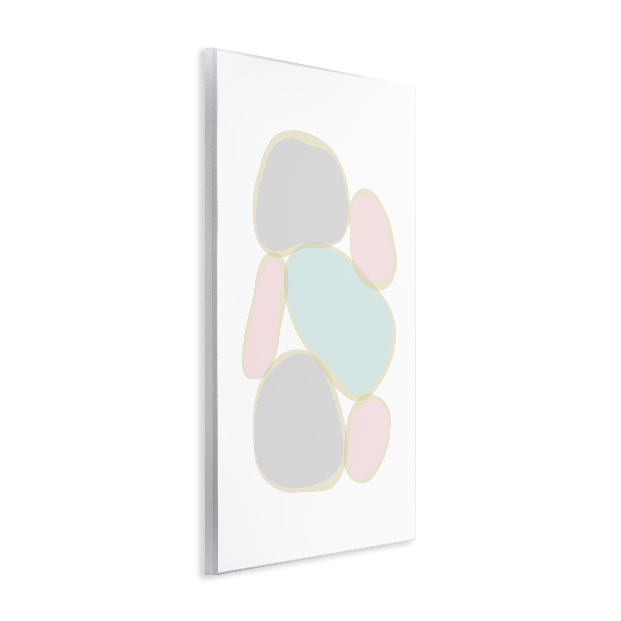 Stupell Industries Pastel Pebble Shapes Abstract Painting Unframed Art Print Wall Art, 10 x 15