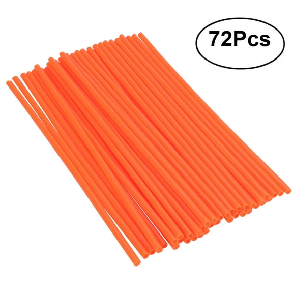 72pcs Spoke Skins Covers Motorcycle Motocross Dirt Bike Off-Road Wheel Rim Spoke Wraps Decor Protector Kit (Orange)