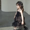 thumbnail image 4 of Toddler Baby Girls Tutu Dress Spaghetti Strap Sleeveless Ruffle Hem Summer Cami Dress Kids Tulle Princess Birthday Party Dresses Formal Gowns, 4 of 10