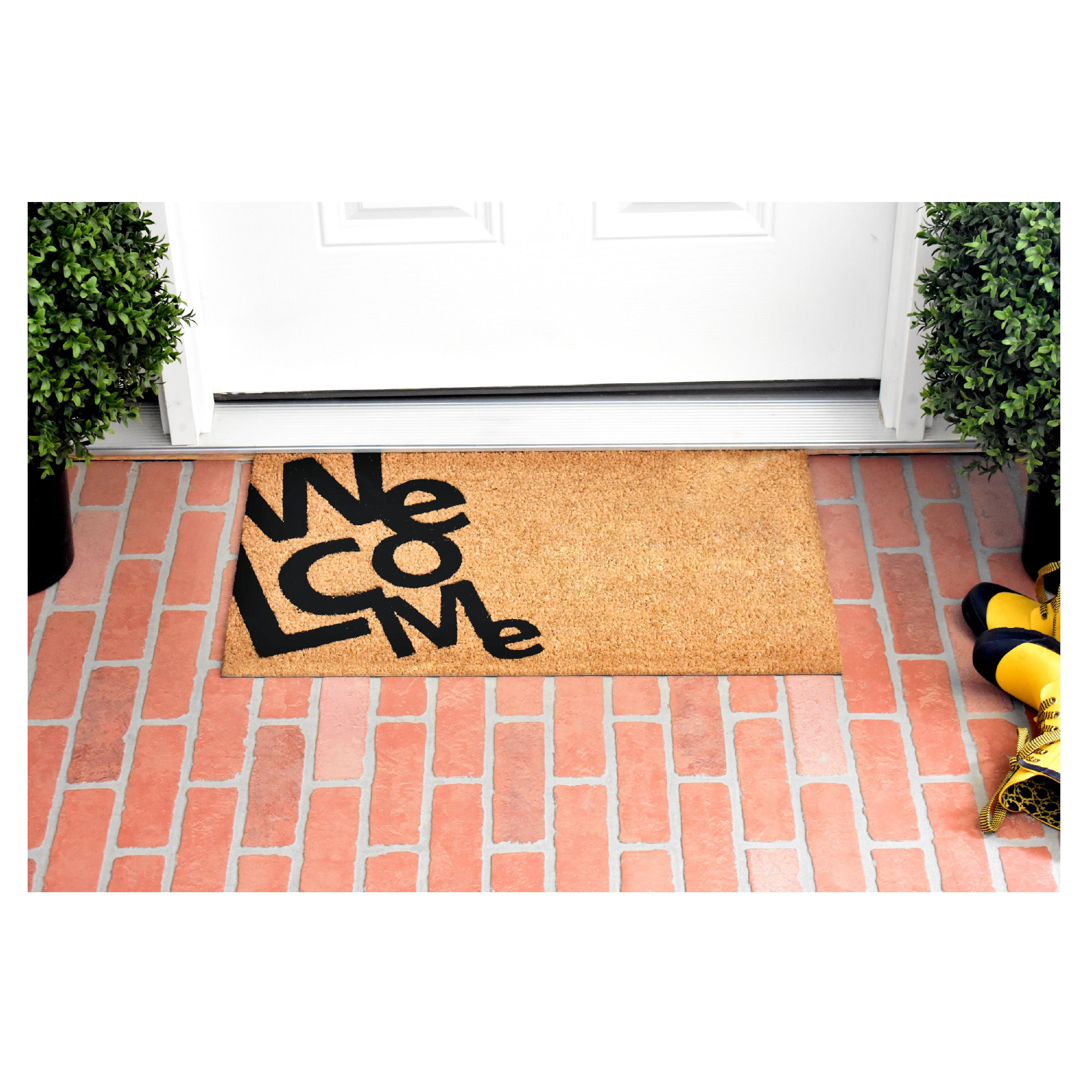 Calloway Mills Angle Welcome Black/Natural Outdoor Doormat 24" x 36"