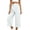 White, variant on Edvintorg Wide Leg Capri Pants for Women Flowy Lightweight High Waisted Casual Capris Trouser with Pockets Women’S Clothing Wine S