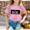 thumbnail image 4 of SNKSDGM Girls Girls Short Sleeve Tops Size 4T Girls Shirts Size 14 16 Teen Shirts for Teen Kids Girls Child Short Sleeve Prints T Shirt Trendy Girls Fans Present Tops 12-13 Years, 4 of 5