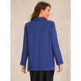 thumbnail image 3 of DARING DIVA Women's Long Sleeve Open Front Business Blazer Jacket S Blue, 3 of 6