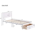 thumbnail image 7 of Twin Wood Bed Frame with Sliding Storage Drawers Platform Bed with Large Storage Space, 7 of 7