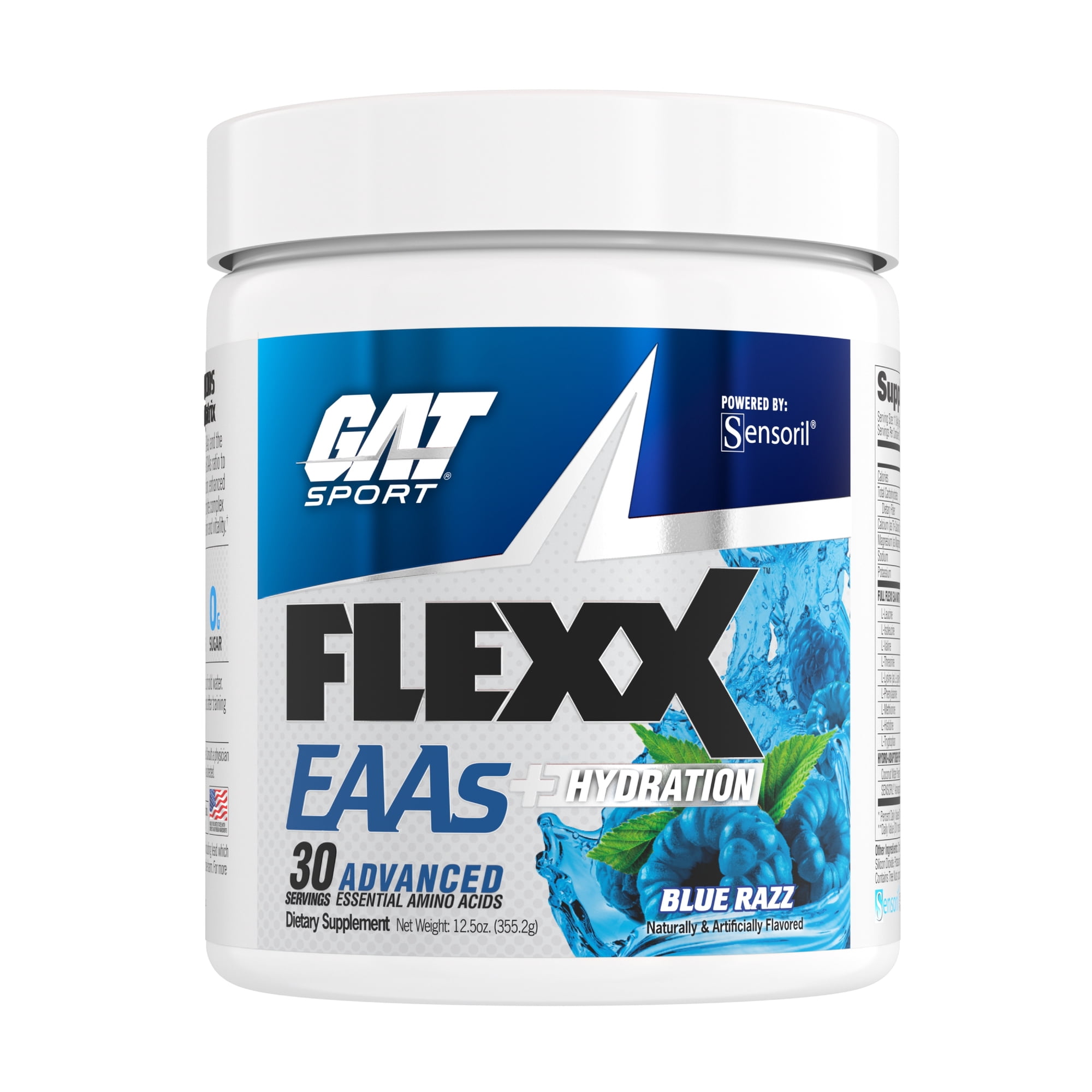 GAT SPORT FLEXX EAAs, Blue Razz, 12.5 oz (30 Servings)