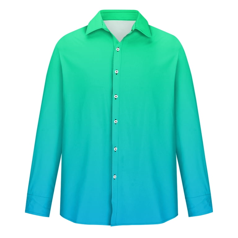 cyan dress shirt Hisdern Cyan Blue Stretch Dress Shirt for Corporate Workwear 2XL
