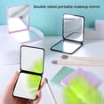 thumbnail image 2 of Foldable Makeup Mirror Double Sided Small Mirror HD 7.5x6cm Portable P6U7 A, 2 of 8