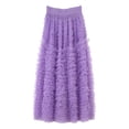 thumbnail image 4 of Tulle Maxi Skirts for Women, High Waist Flowy Elegant Long Tutu Party Skirt, 4 of 5